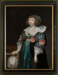 Portret van een vrouw by Jan Van Ravesteyn