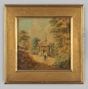 Kerk in een boslandschap Kerk in een boslandschap