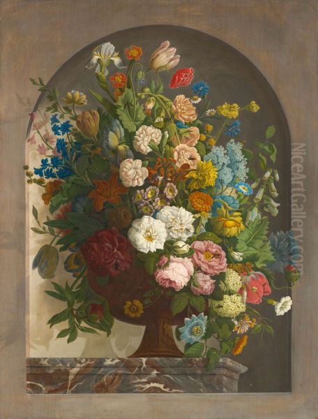 Vaas met bloemen - view 1