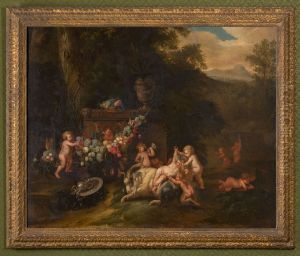 Bacchanaal met putti