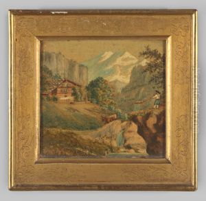 Berglandschap met waterval by Geldersch Landschap en Kasteelen