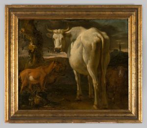 Veestuk met koe, bok en schaap