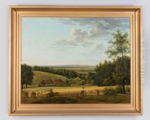 Landschap op Rosendael met gezicht op de IJssel by Gerrit Jan Michaelis