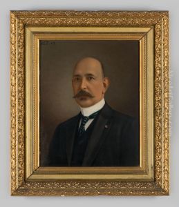 Portret van August Eduard Zimmerman by Henricus Aloysius Wilhelminus Maria Bogaerts