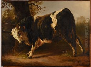Taureau en courroux by Jacques Raymond Brascassat