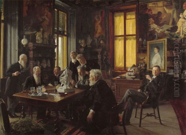 Meeting of the Makart monument committee in the Makart room of the Palais Dumba - view 1