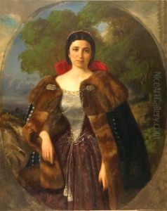 Portrait ofRoza Laborfalvi by Karoly Telepy