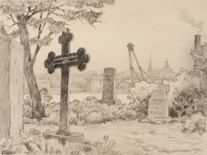 Kyrkogarden inom Galarvarvet. by Ferdinand Boberg