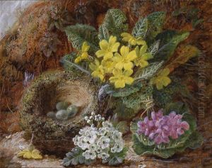 Still Life of Primroses and Bird's Nest