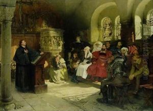 Martin Luther preaching at the Wartburg Martin Luther preaching at the Wartburg