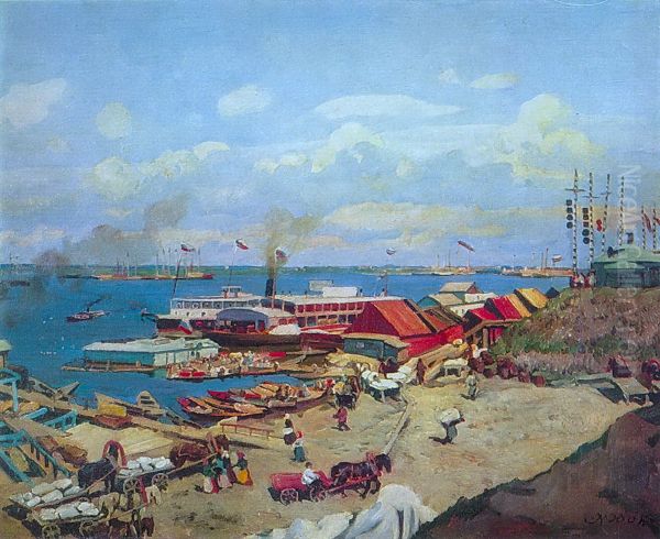 The Volga docks - view 1