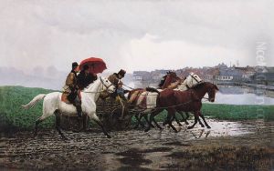 Riding in the Rain by Wlodzimierz Los
