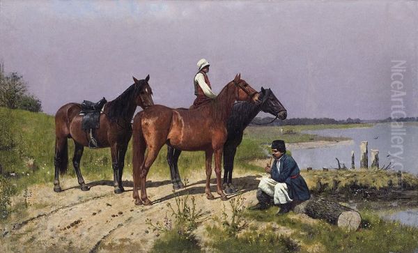 At the river crossing - view 1
