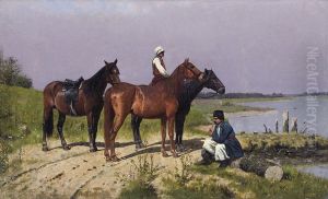 At the river crossing by Wlodzimierz Los