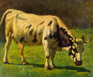 Rind auf der Weide by Friedrich Voltz