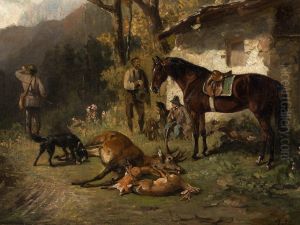 Jagdszene by Ludwig Gustav Voltz