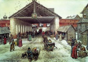 Voskresensky Bridge in the XVII Century