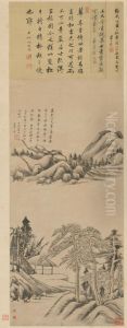 <<dong qi chang fang ju ran shan shui zhou>> by Dong Qichang