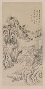 <<dong qi chang she shan you jing tu zhou>> by Dong Qichang