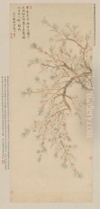 <<yun shou ping tao hua tu zhou>> by Yun Shouping