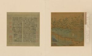 <<zhao meng fu zi hua xiang tu ye>> by Zhao Mengfu