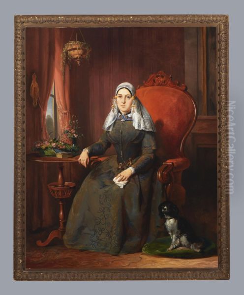 Vrouw in dracht van de Zuid-Hollandse Eilanden, 1849 - view 1