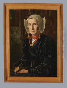 Portret van Grietje Calis-Zwanikken uit Laren, 1905