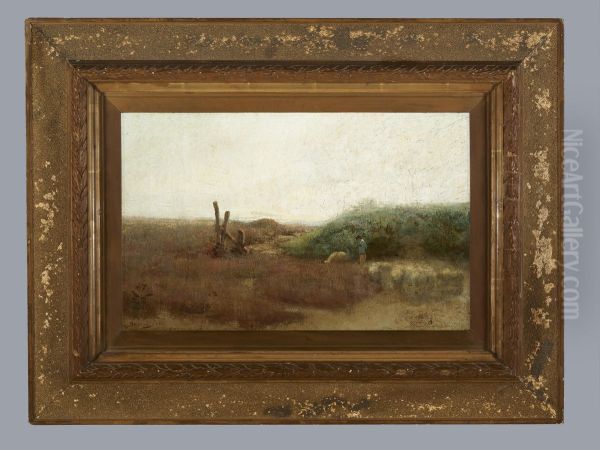 Herder met schapen op de heide, 1900-1920 - view 1
