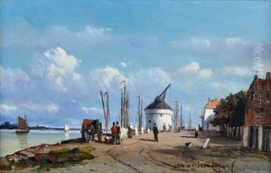 Waalkade met kraan