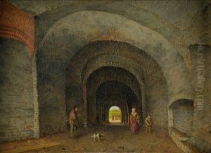 Gezicht vanuit de Ziekerstraat door de Ziekerpoort te Nijmegen by Rudolphus Lauwerier