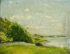 View from Mariager Fjord. by Georg Achen