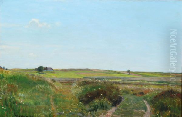 Udsigt over dansk sommerlandskab. - view 1