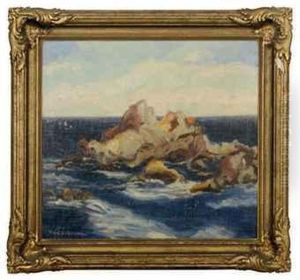 Rocky Coastal Landscape by Blanche Canfield Bruce