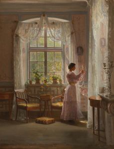 Interior from the manor of Liselund.
