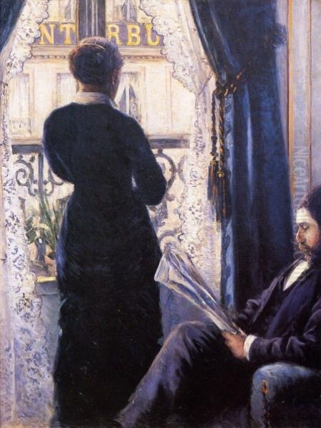 Interior with woman and man - view 1