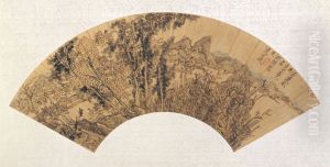 <<chen hong shou qiu jiang fan ting tu shan ye>> by Chen Hongshou