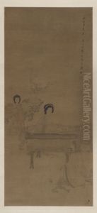 <<chen hong shou ting qin zhou>> by Chen Hongshou