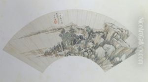 <<wang yuan qi shan shui tu shan ye>> by Wang Yuanqi