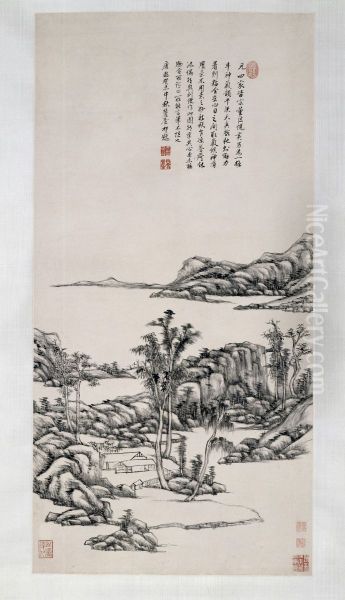 <<wang yuan qi fang ni huang shan shui tu zhou>> - view 1