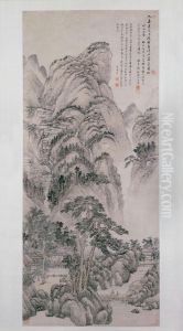 <<wang hui jiu hua xiu se tu zhou>> by Wang Hui
