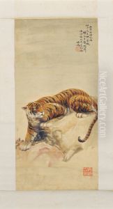 <<xu bei hong hu tu zhou>> by Xu Beihong