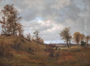 Autumn landscape with hills. Autumn landscape with hills.