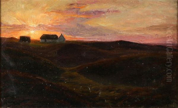 Landscape at sunset. - view 1