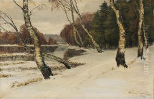 Vinterlandskab (1921) by Hans Agersnap