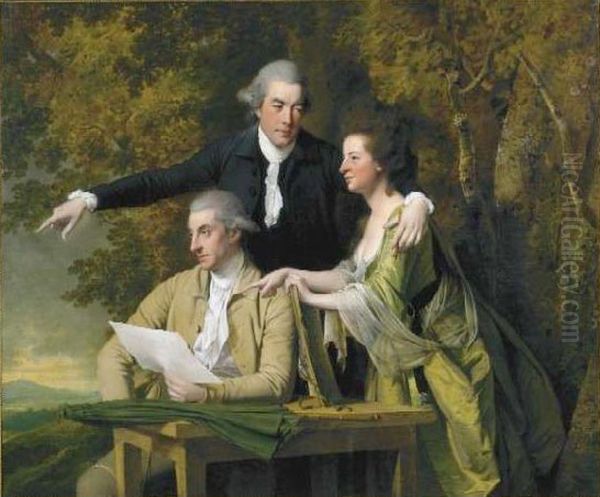 The Reverend D'Ewes Coke (1747-1811), His Wife Hannah, and Daniel Parker Coke (1745-1825) - view 1