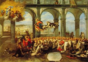 Thanksgiving after the plague. by Domenico Gargiulo