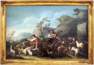 pastori e armenti alla fonte pastori e armenti alla fonte