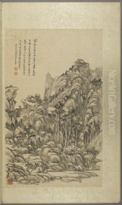<<wang yuan qi fang gu shan shui ce>> by Wang Yuanqi