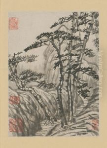 <<yuan ji jin shan long you si shi yi ce>> by Shitao Daoji