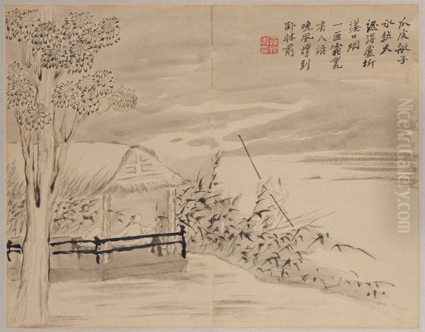 <<luo pin ren wu shan shui ce>> - view 1